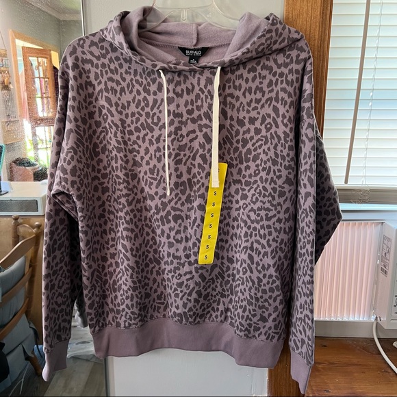 New Leopard Print David Bitton Buffalo Hoodie - Picture 4 of 11